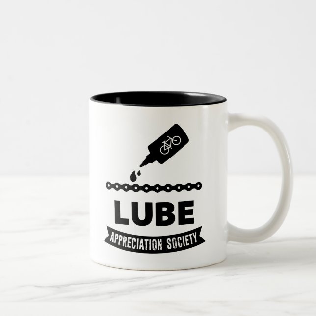 Lube Appreciation Society Cycling Two-Tone Coffee Mug (Right)