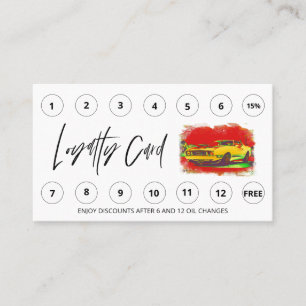 *~*  Lube Car Wash  QR LOGO Rewards Thank you Loyalty Card