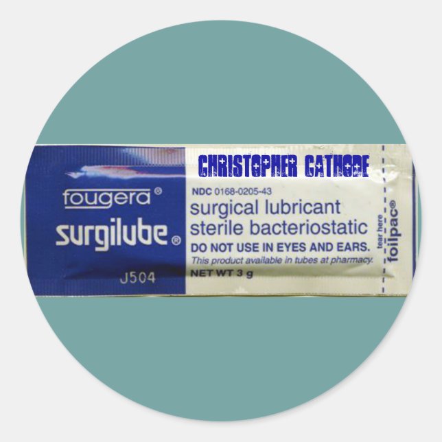 Lube, christopher cathode classic round sticker (Front)