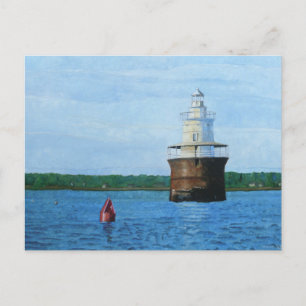 Lubec Channel Lighthosue Painting Postcard