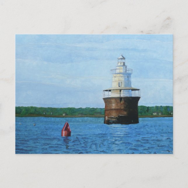 Lubec Channel Lighthosue Painting Postcard (Front)
