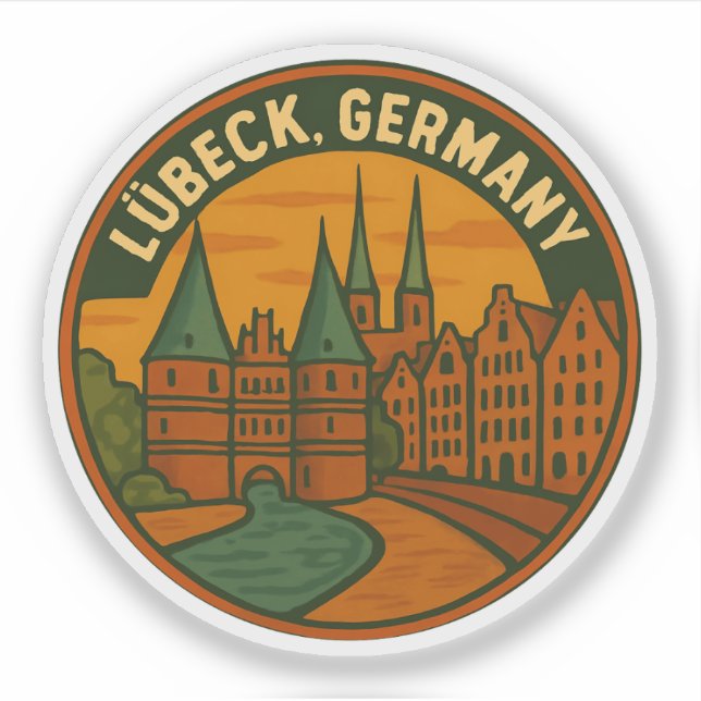 Lübeck Germany Holstentor Art (Front)