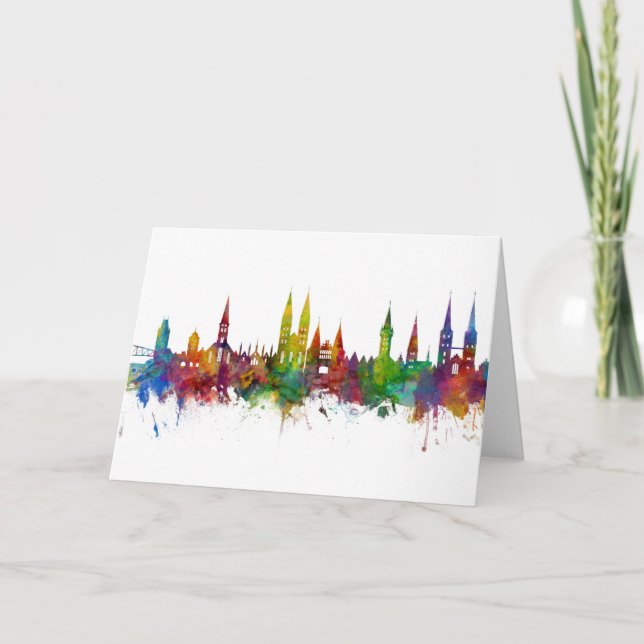 Lubeck Germany Skyline Card (Front)