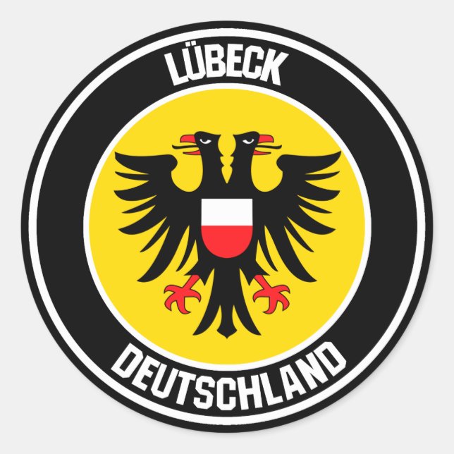 Lübeck Round Emblem Classic Round Sticker (Front)