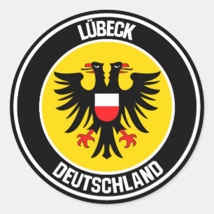 Lübeck Round Emblem Classic Round Sticker