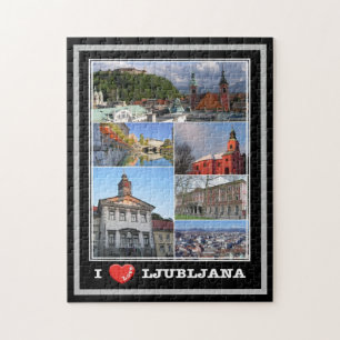 Lubiana - Slovenia - I Love - Jigsaw Puzzle