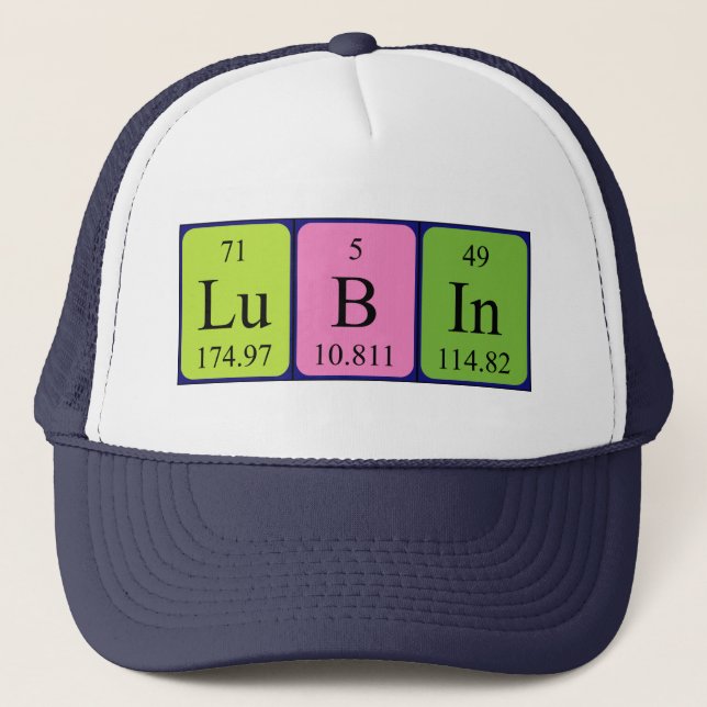 Lubin periodic table name hat (Front)