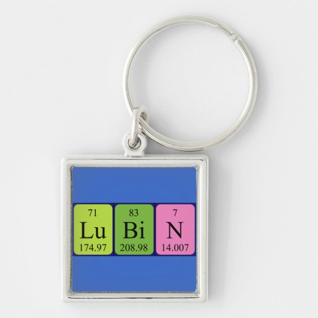 Lubin periodic table name keyring (Front)