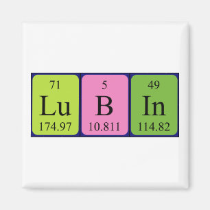 Lubin periodic table name magnet