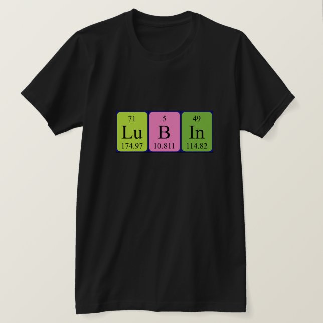 Lubin periodic table name shirt (Design Front)