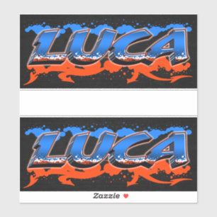 Luca First Name Graffiti Sticker