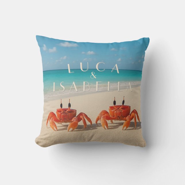 Luca & Isabella – Personalised Outdoor Pillow (Front)
