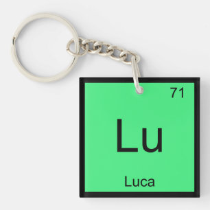 Luca Name Chemistry Element Periodic Table Key Ring