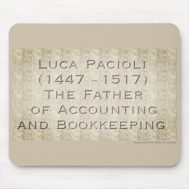 "Luca Pacioli - The Father of Accounting" Mouse Mat (Front)