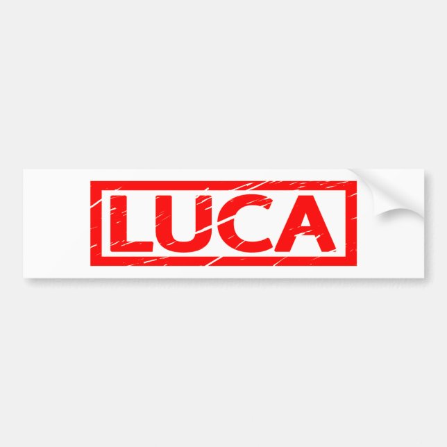 Luca Stamp Bumper Sticker (Front)