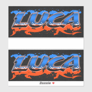 Luca Vorname Name Graffiti Aufkleber Sticker