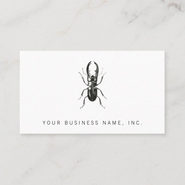 Lucanus Metallicus Beetle Business Card (Front)
