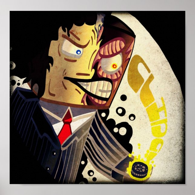 Lucargia's two face skin drawing poster (Front)