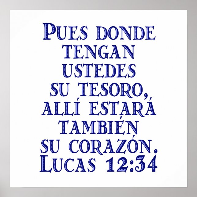 Lucas 12:34 poster (Front)