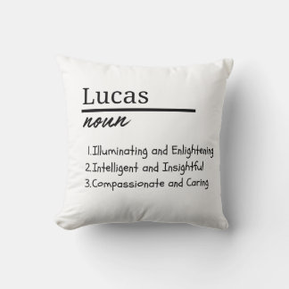 Lucas, Boy Personalised Name Definition Cushion