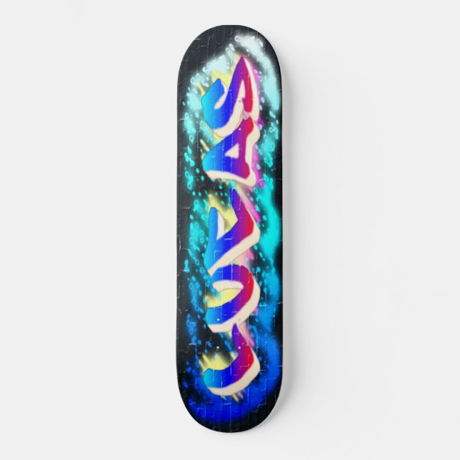 LUCAS Customised Graffiti Skateboard (Front)
