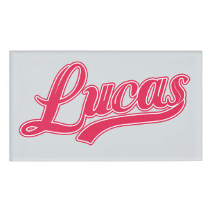 Lucas Ele-Athletic Custom Name Tag