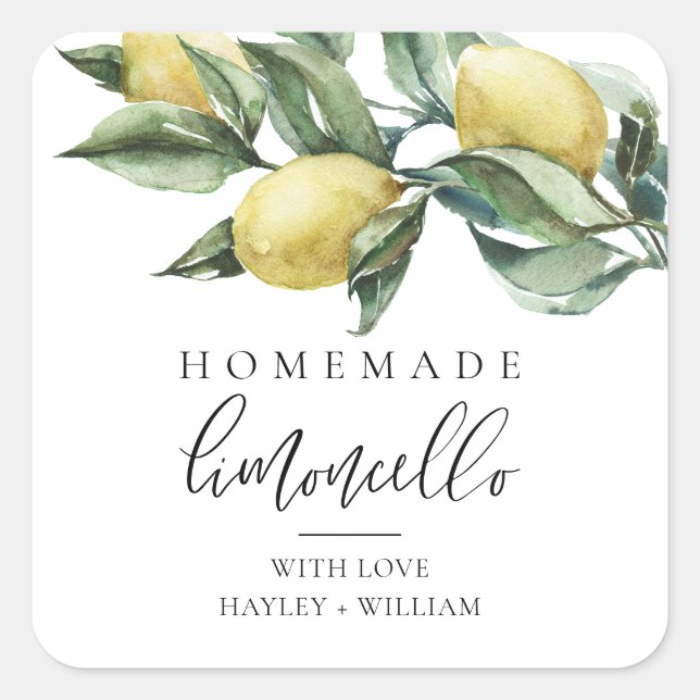 Lucas Limoncello Square Sticker (Front)