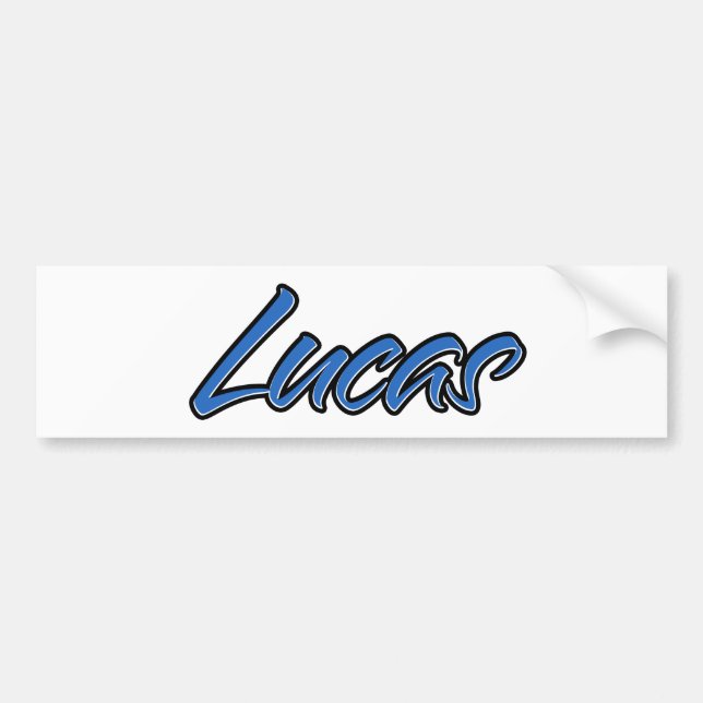 Lucas Name blue Aufkleber Sticker Autoaufkleber (Front)
