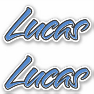 Lucas name blue sticker Sticker Sticker Sticker