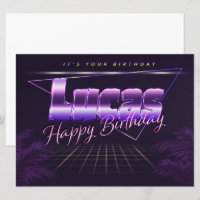 Lucas Name First Name pura retro Map Birthday