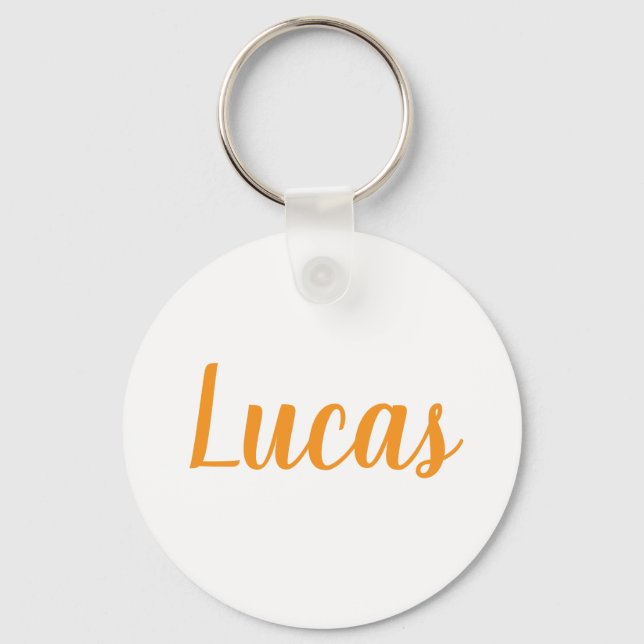 Lucas name Metal ring keychain (Front)