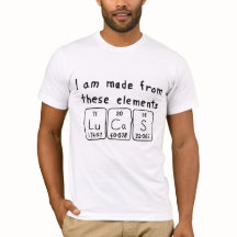 Lucas periodic table name shirt
