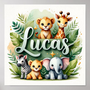 Lucas Safari Nursery Wall Art
