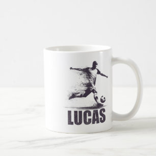 Lucas Soccer Boys Personalised First Name Lucas Coffee Mug