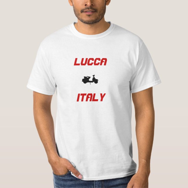Lucca, Italy Scooter T-Shirt (Front)