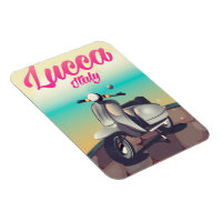 Lucca Italy Scooter travel poster print.
