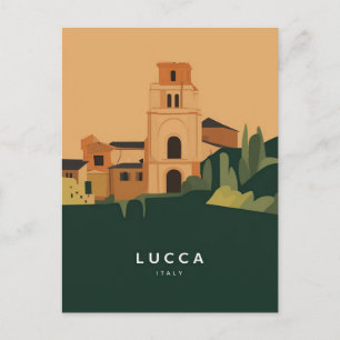 Lucca Italy Stylist Illustration Postcard