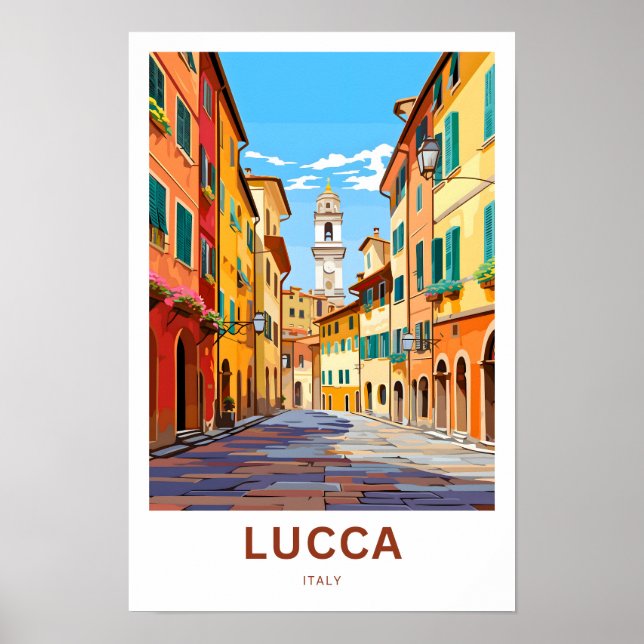 Lucca Italy Travel Print (Front)