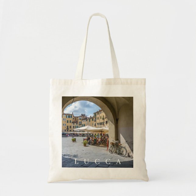 Lucca Piazza dell'Anfiteatro view tote bag (Front)