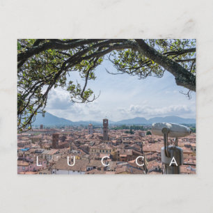 Lucca rooftops view postcard