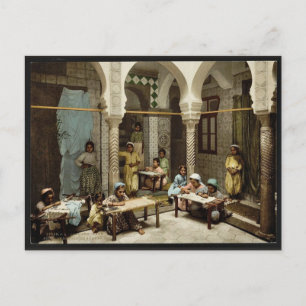 Luce Ben Aben, School of Arab Embroidery, Algiers, Postcard