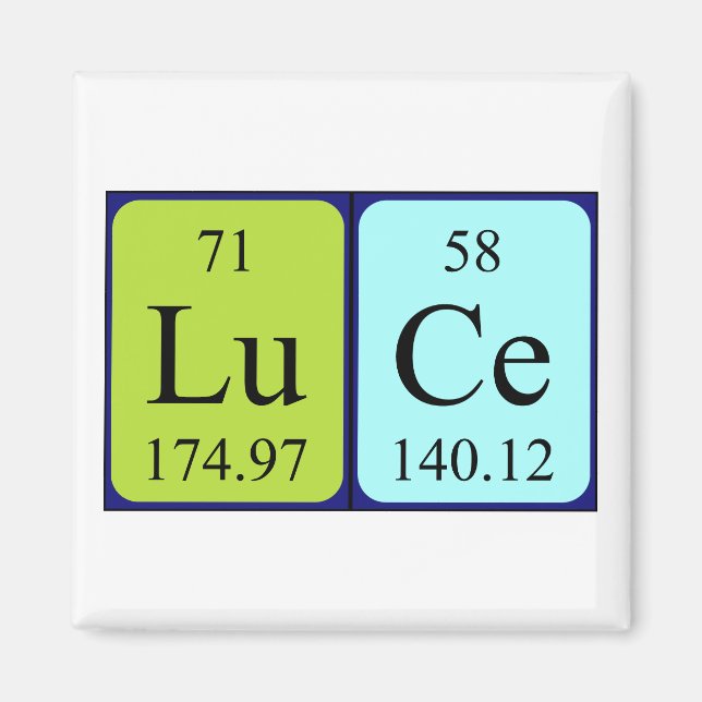 Luce periodic table name magnet (Front)