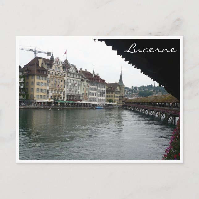 lucerne bridge view postcard (Front)