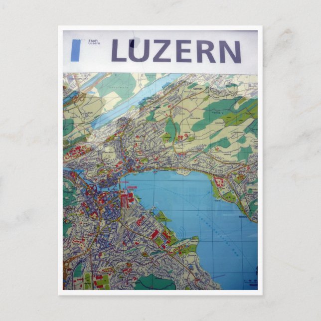 lucerne map postcard (Front)