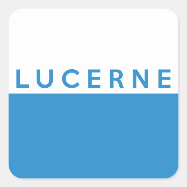 lucerne province Switzerland swiss flag text name Square Sticker (Front)