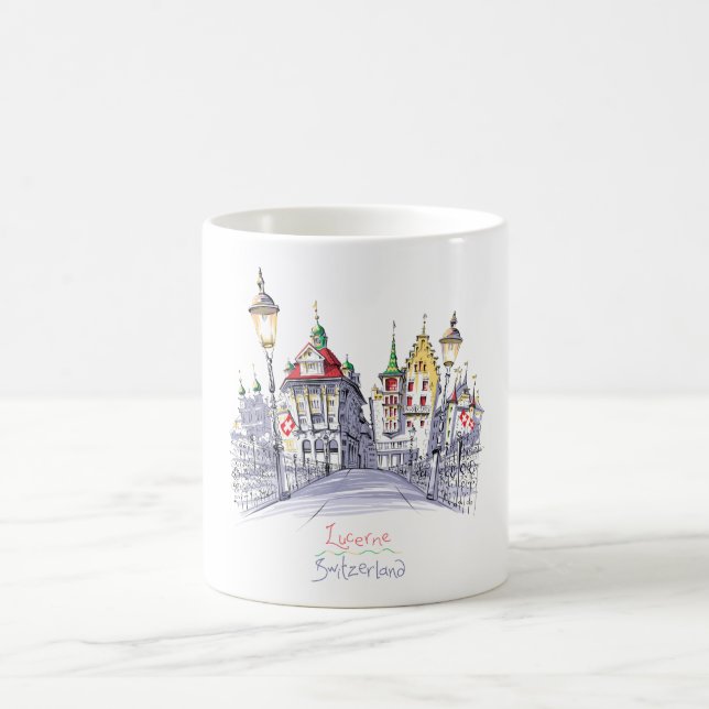 Lucerne Switzerland - Becher Coffee Mug (Center)