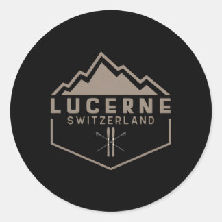 Lucerne Switzerland Classic Round Sticker