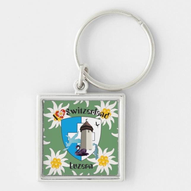 Lucerne Switzerland Key Ring (Front)