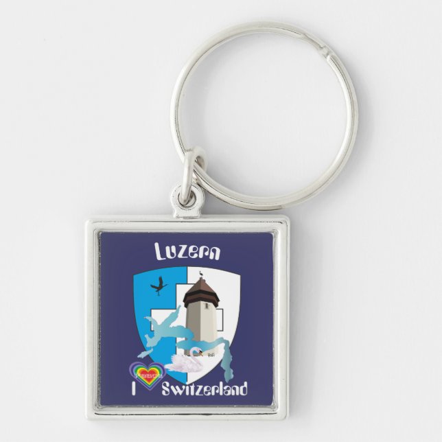 Lucerne Switzerland Key Ring (Front)