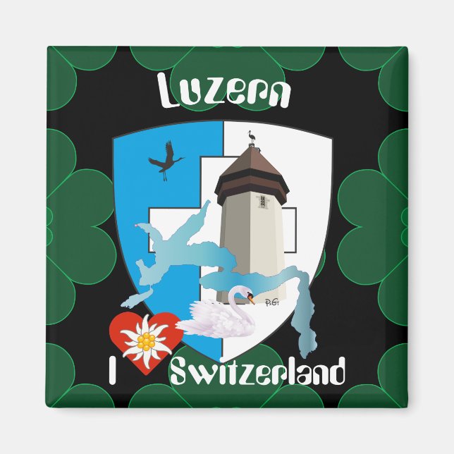 Lucerne Switzerland Magnet (Front)